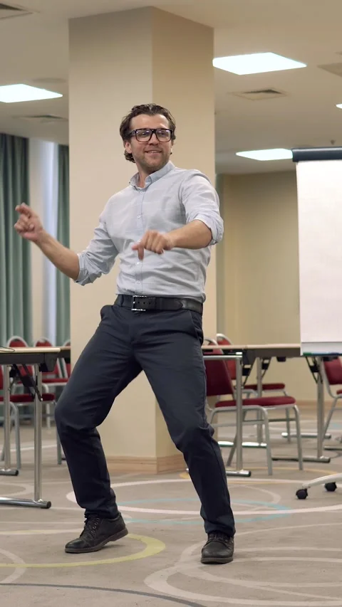 Man performing funny dance Stock Footage 224443506