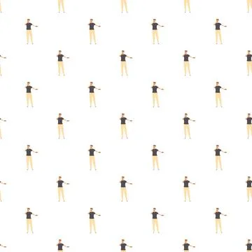 Man performing a presentation speaking into microphone pattern Ilustración de archivo