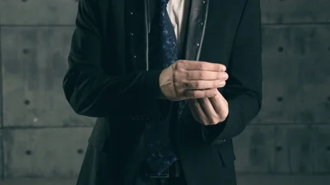 Man performing trick with bitcoin Stock Footage 83855177