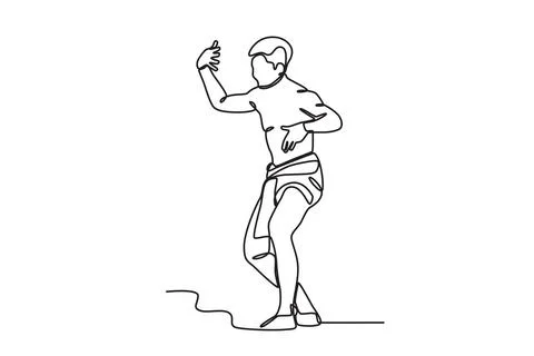 A man performs a dance performance Stock Illustration