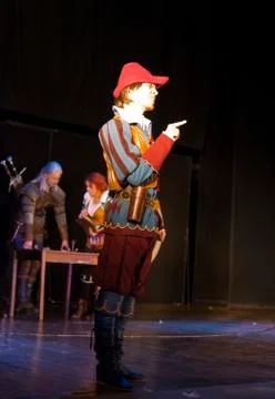 Man  performs on stage Stock Photos