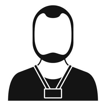 Man personal trainer icon, simple style Stock Illustration
