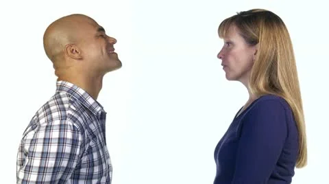 Man Persuading Woman Stock Footage 22782811