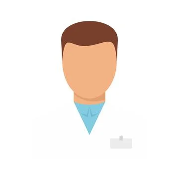 Man pharmacist icon flat isolated Stock Illustration