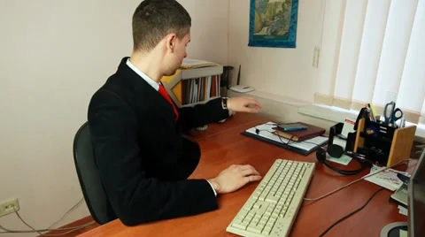 Man On Phone And Taking Notes Closeup Stock Footage 39150286
