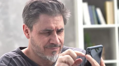Man with phone at home Stock Footage 149201893