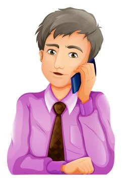 A man with a phone Stock Illustration