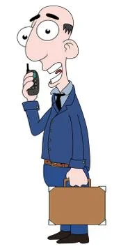 Man on phone Stock Illustration