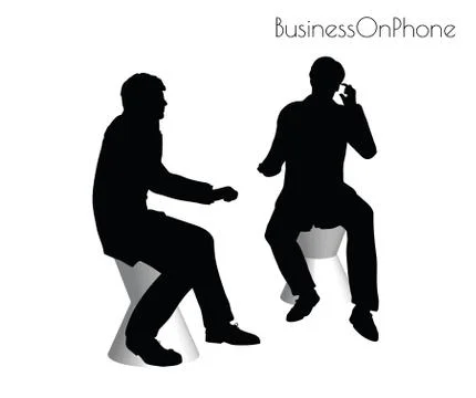 Man in On the Phone Illustrazione stock