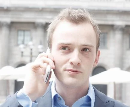 Man on phone Stock Photos