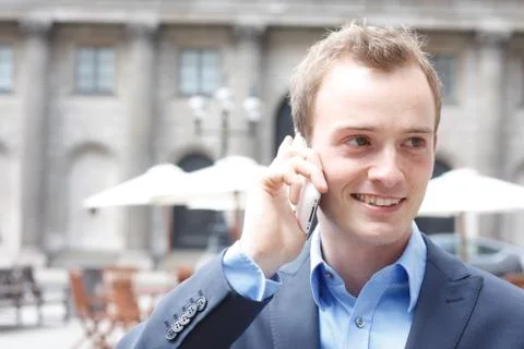 Man on phone Stock Photos