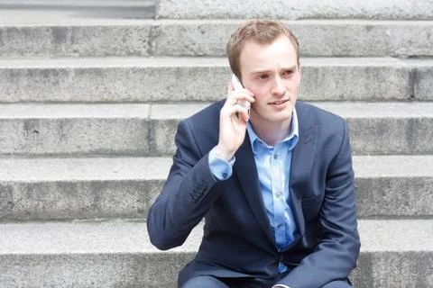 Man on phone Stock Photos
