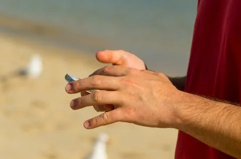 Man with phone Stock Photos