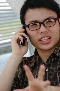 Man on phone Stock Photos