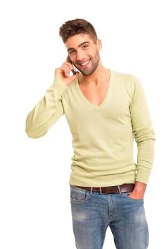 Man at the phone Stock Photos