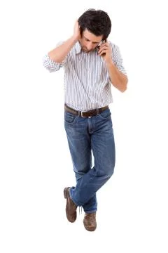 Man at the phone Stock Photos