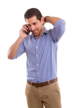 Man at the phone Stock Photos
