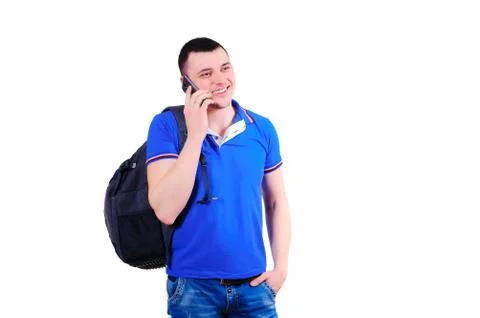 Man with phone Stock Photos