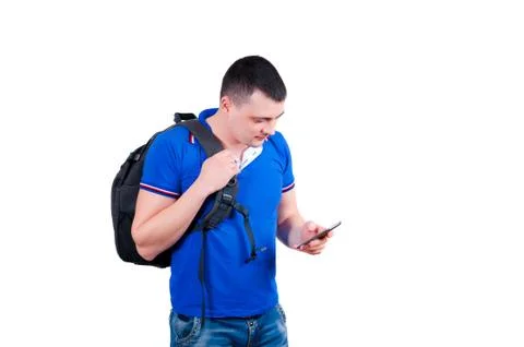 Man with phone Stock Photos