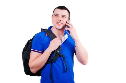 Man with phone Stock Photos