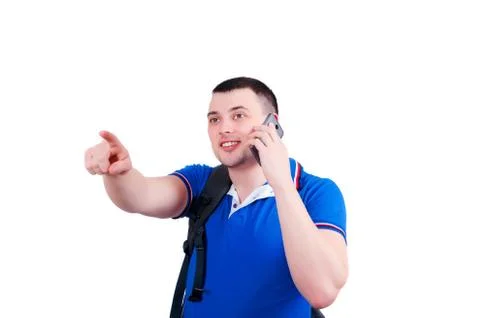 Man with phone Stock Photos