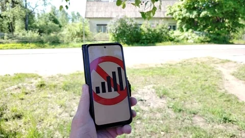 Man with a phone without connection Stock Footage 310855084