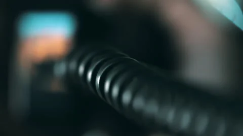 The man pick up black handset  to your ear, talking and hang up Stock Footage 56259774