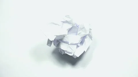 Man Picking a Sheet of Crumpled Paper. 4K Stock Footage 48867701