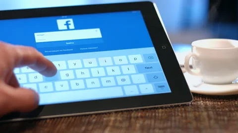 Man picking up your password in an email Facebook Stock Footage 62874921