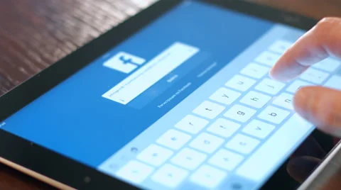 Man picking up your password in an email Facebook Stock Footage 62880642