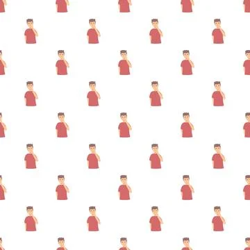 Man pinching nose blocking bad smell pattern Illustrazione stock