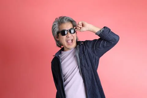 Man on Pink Stock Photos