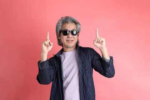 Man on Pink Stock Photos