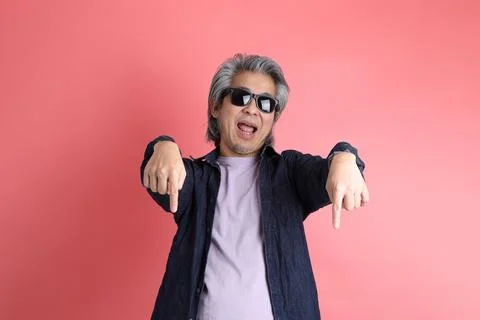 Man on Pink Stock Photos
