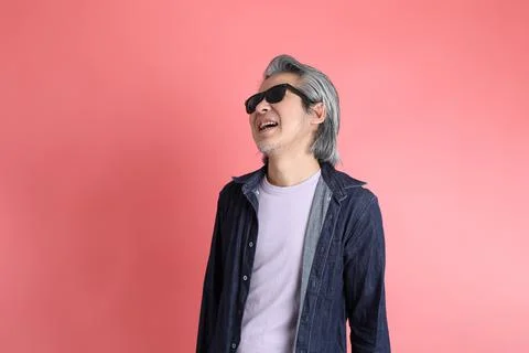 Man on Pink Stock Photos