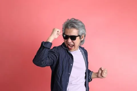 Man on Pink Stock Photos