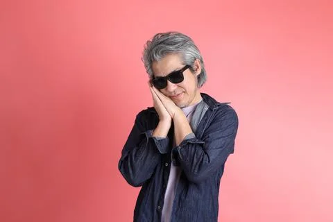 Man on Pink Stock Photos