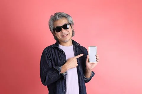 Man on Pink Stock Photos
