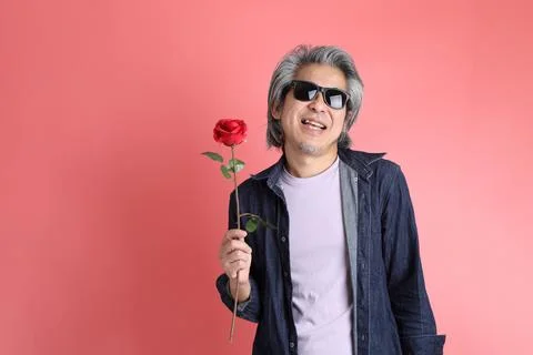 Man on Pink Stock Photos