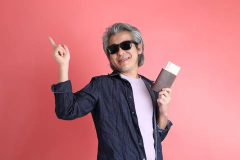 Man on Pink Stock Photos
