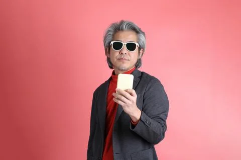 Man on Pink Stock Photos
