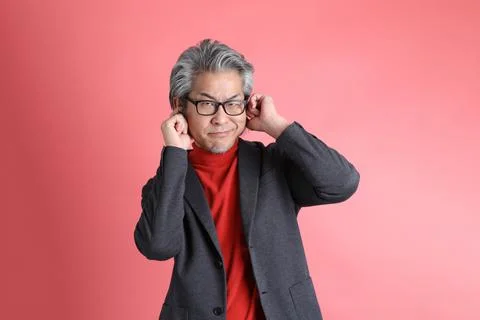 Man on Pink Stock Photos