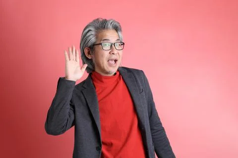Man on Pink Stock Photos