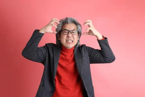 Man on Pink Stock Photos