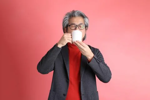 Man on Pink Stock Photos