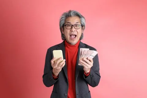 Man on Pink Stock Photos