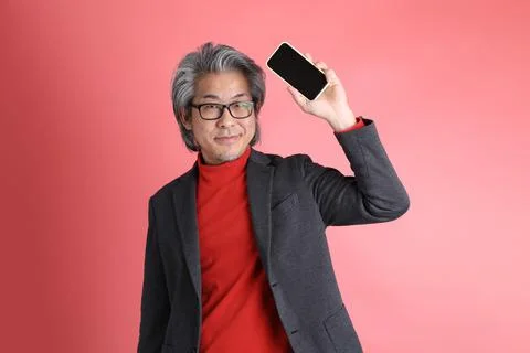 Man on Pink Stock Photos