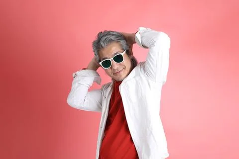 Man on Pink Stock Photos