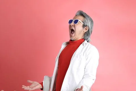 Man on Pink Stock Photos