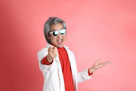 Man on Pink Stock Photos